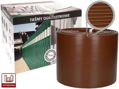 Taśma ogrodzeniowa SMART MAT 19 cm x 26 mb, kolor - brązowy